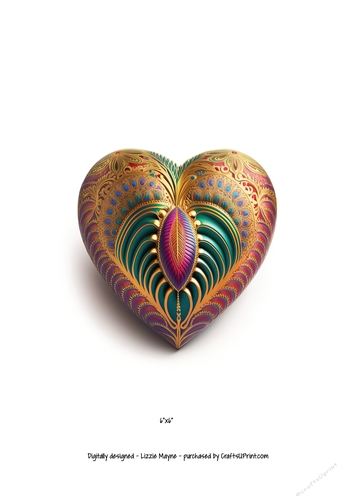 Valentines Indian bohemian heart
