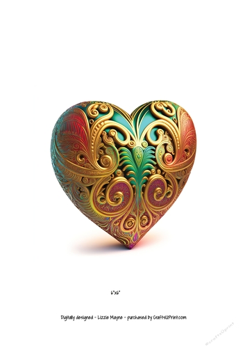 Valentines Indian bohemian heart