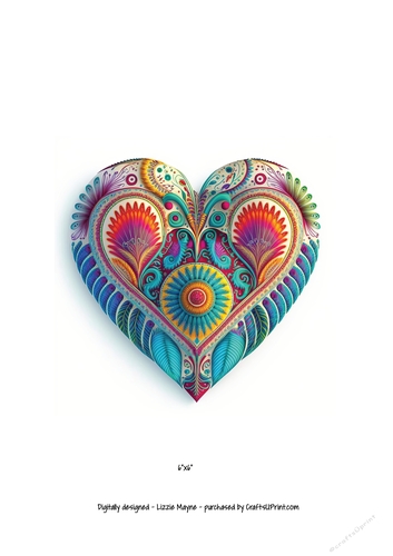 Valentines Indian bohemian heart