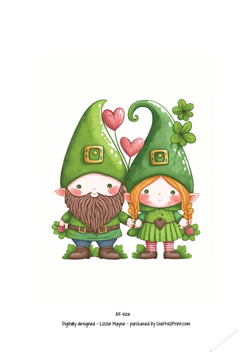 St Patricks Day gnome couple
