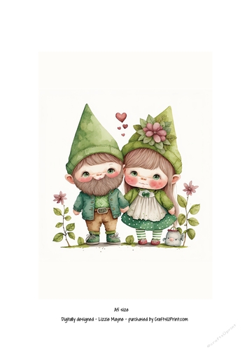 St Patricks Day gnome couple
