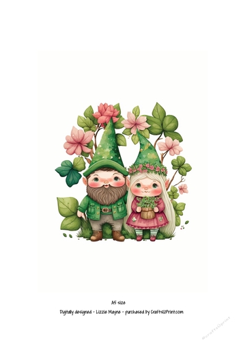 St Patricks Day gnome couple