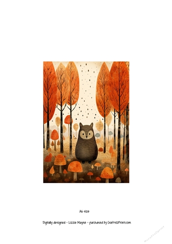 Bears Mushroom-Filled Autumn Woodland