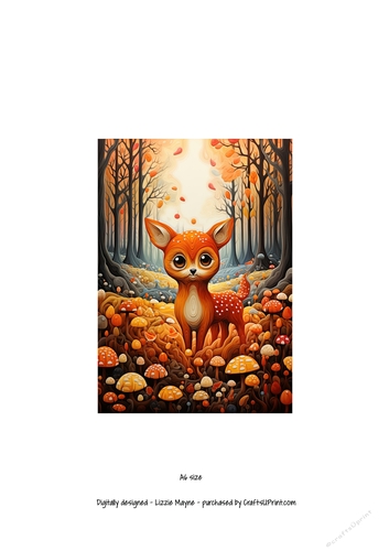 Fawns Autumn Mushroom Fantasy