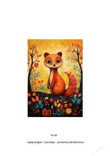 Weasel Amidst Autumn Flower Delight