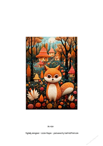 Fox in Vibrant Autumn Woods