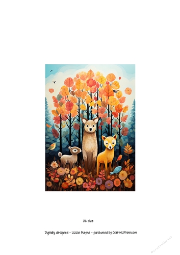 Autumn Woodland Trio: Wildlife Harmony
