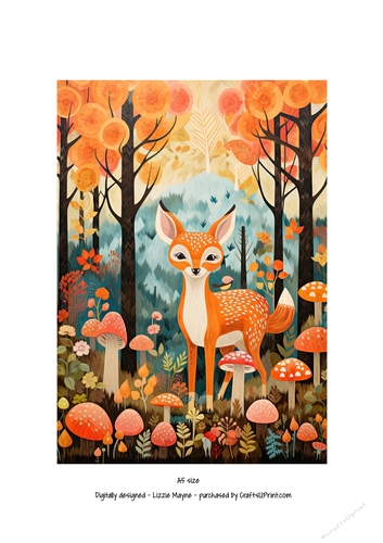 Fawns Dreamy Mushroom Forest Frolic