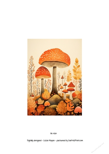 Autumn Mushroom Magic in Watercolor