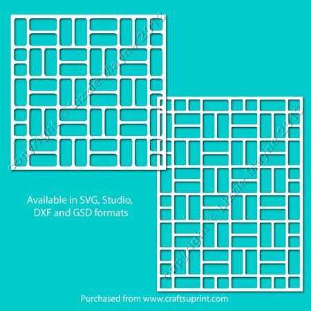 Basket Weave Brick Matt Layer Stencil _gsd