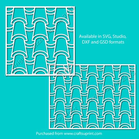 Roof Tiles Mat Layer Stencil_dxf