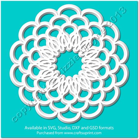 Dhalia Flower Mat Layer Stencil_gsd