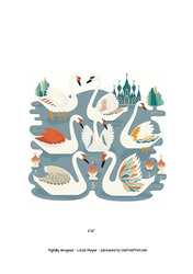 seven swans a swimming -12 days of christmas