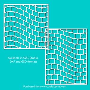 Brick Wave Matt Layer Stencil_dxf