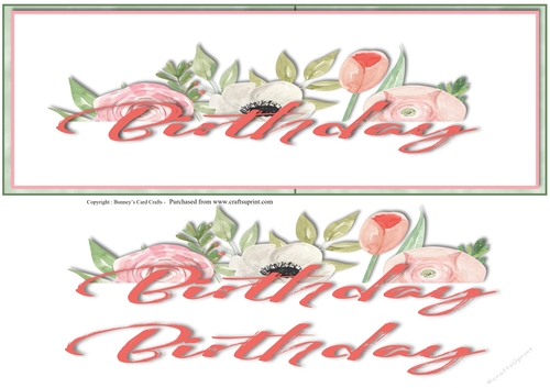 Birthday Flowers Large Dl 3d decoupage