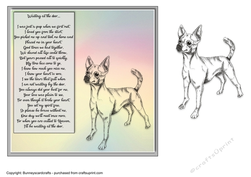 Chihuahua 7x7 pet sympathy card