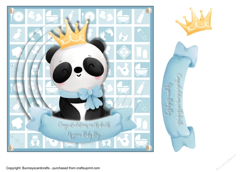 Congratulations Baby Boy 7x7 quick card