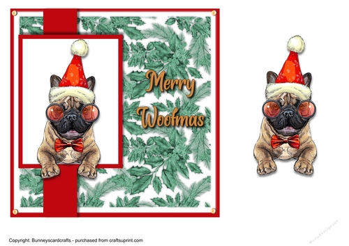 Christmas card French Bullldog