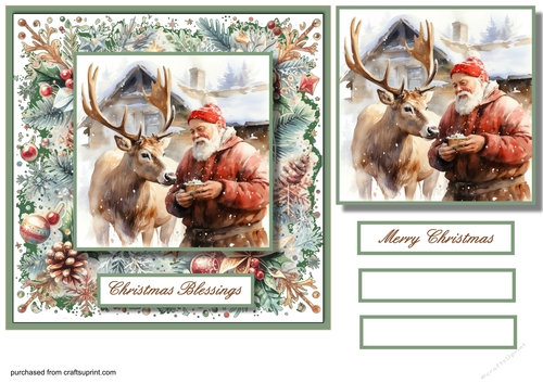 Christmas Santa Traditional Card