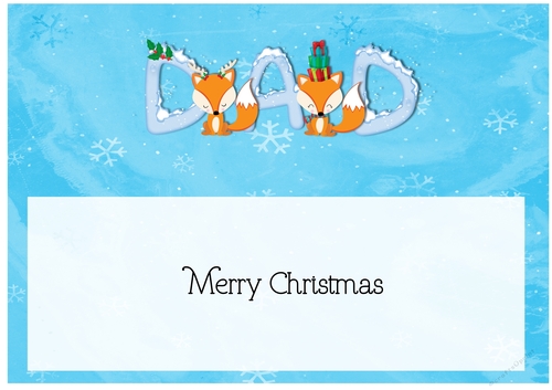 Christmas Foxes Large Dl 3d Decoupage Dad insert
