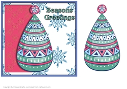Christmas Tree card 7x7 quick card 3d decoupage