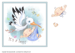 Its a boy Stork Card