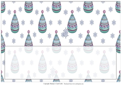 Christmas Santa and Reindeer Scandanavian Style - Emma Lrge Dl insert Blank