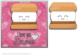 Smore 7x7 Valentines day quick card Decoupage