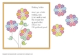 Floral doodle birthday 7x7 quick card