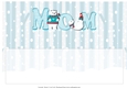 Christmas Polar Bear Large DL Mom Insert