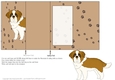 St Bernard Folded 5x5 Card, 3d decoupage