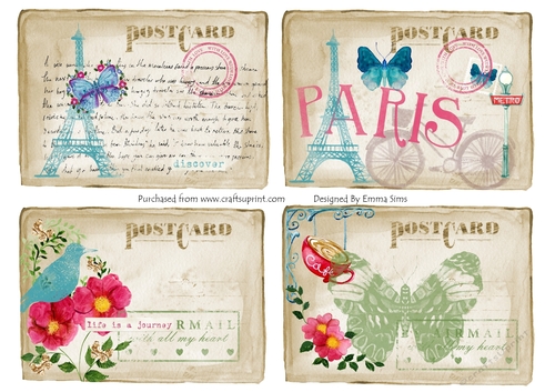 Vintage Style Postcard Toppers