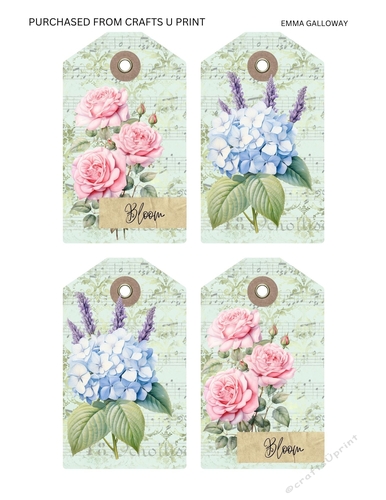 Vintage Floral Tags