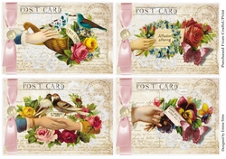 Vintage Postcard Toppers Victorian Theme