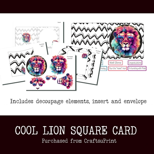 Cool Lion Mane Man Birthday Card
