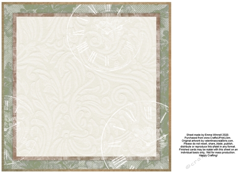 Vintage Sympathy Floral 8x8 Insert - Masculine