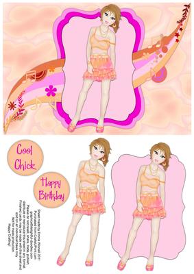 Music-mad Teen Decoupage - Pink & Peach 2