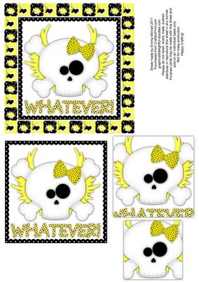 Whatever! Flying Skull and Crossbones Pyramage - Yellow