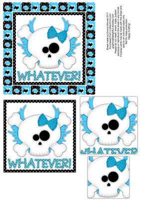 Whatever! Flying Skull and Crossbones Pyramage - Sky Blue