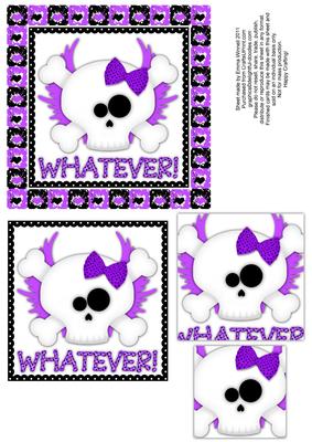 Whatever! Flying Skull and Crossbones Pyramage - Purple