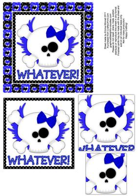 Whatever! Flying Skull and Crossbones Pyramage - Dark Blue