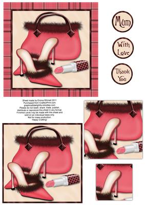 Sophisticated Shoes, Handbag and Lipstick Pyramage - Salmon