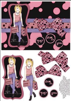 Shopping-mad Teen Decoupage - Dusky Pink