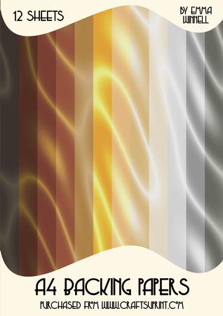 12 Sumptuous Satin A4 Backing Papers - Marvelous Metallics