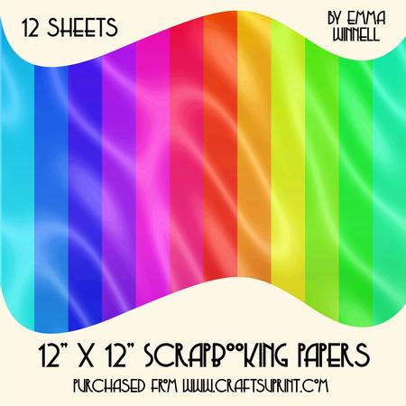 12 Sumptuous Satin Scrapbook Papers - Gorgeous Gradients