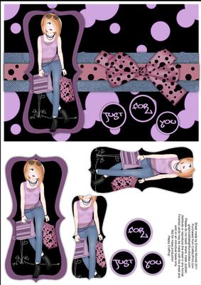 Shopping-mad Teen Pyramage - Lilac & Plum