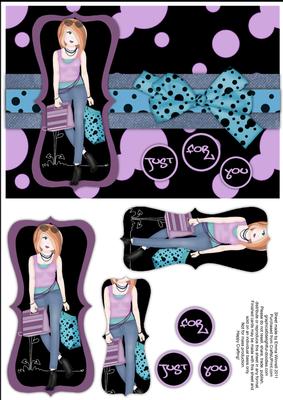 Shopping-mad Teen Pyramage - Lilac & Blue