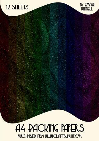 12 Sparkling Snakeskin A4 Backing Papers - Gorgeous Jewels