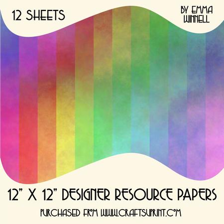 12 Faerie Fog Designer Resource Papers - Brights