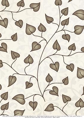 Love Grows Backing Paper - Ivory & Taupe